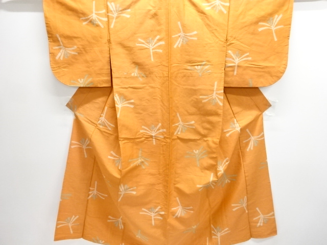 JAPANESE KIMONO / ANTIQUE KIMONO / TAISHO ROMAN STYLE /  WOVEN YOUNG PINE